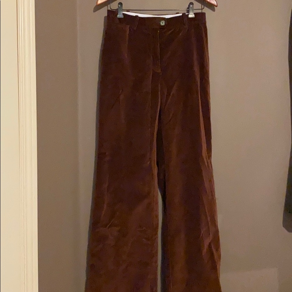 Wilfred Suede Wide Leg Long Pants